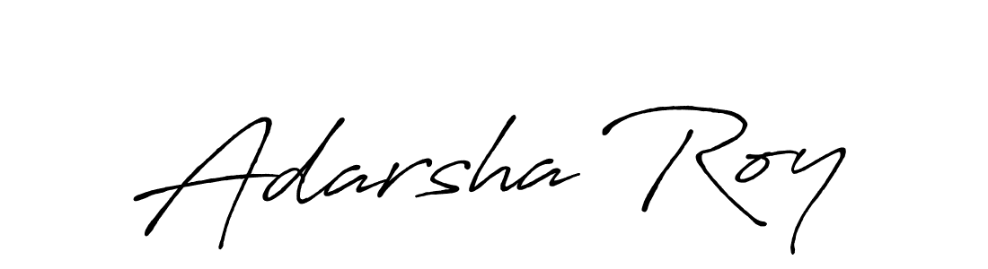 Make a beautiful signature design for name Adarsha Roy. With this signature (Antro_Vectra_Bolder) style, you can create a handwritten signature for free. Adarsha Roy signature style 7 images and pictures png