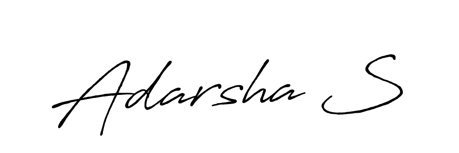 Design your own signature with our free online signature maker. With this signature software, you can create a handwritten (Antro_Vectra_Bolder) signature for name Adarsha S. Adarsha S signature style 7 images and pictures png