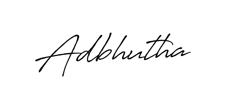 Create a beautiful signature design for name Adbhutha. With this signature (Antro_Vectra_Bolder) fonts, you can make a handwritten signature for free. Adbhutha signature style 7 images and pictures png