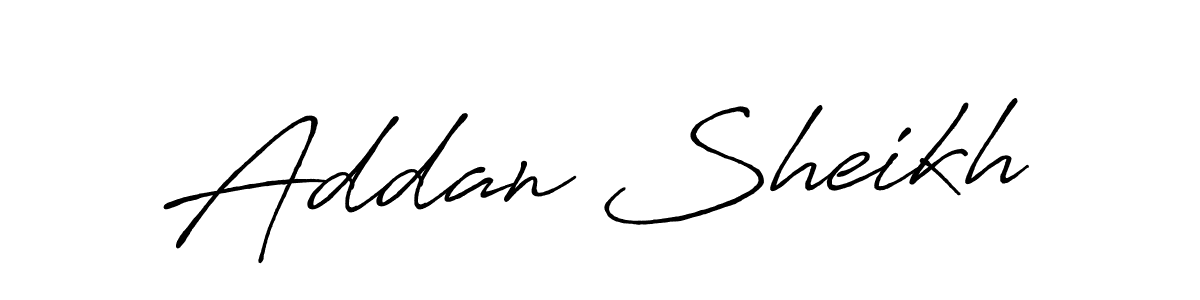 The best way (Antro_Vectra_Bolder) to make a short signature is to pick only two or three words in your name. The name Addan Sheikh include a total of six letters. For converting this name. Addan Sheikh signature style 7 images and pictures png