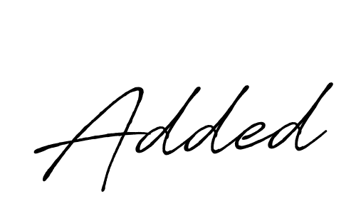 How to make Added signature? Antro_Vectra_Bolder is a professional autograph style. Create handwritten signature for Added name. Added signature style 7 images and pictures png