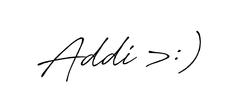 Also we have Addi >:) name is the best signature style. Create professional handwritten signature collection using Antro_Vectra_Bolder autograph style. Addi >:) signature style 7 images and pictures png