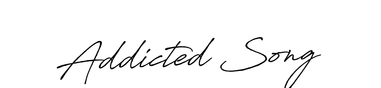 How to make Addicted Song signature? Antro_Vectra_Bolder is a professional autograph style. Create handwritten signature for Addicted Song name. Addicted Song signature style 7 images and pictures png