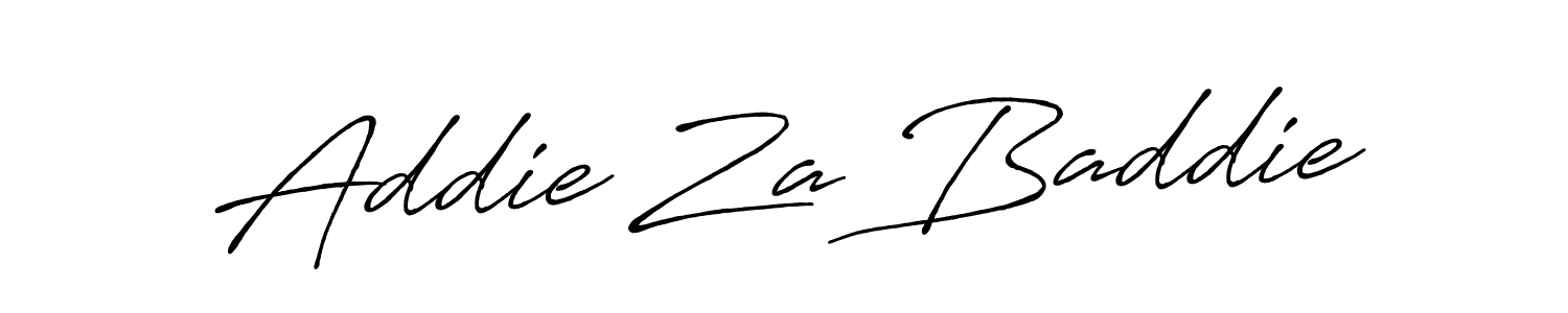Create a beautiful signature design for name Addie Za Baddie. With this signature (Antro_Vectra_Bolder) fonts, you can make a handwritten signature for free. Addie Za Baddie signature style 7 images and pictures png