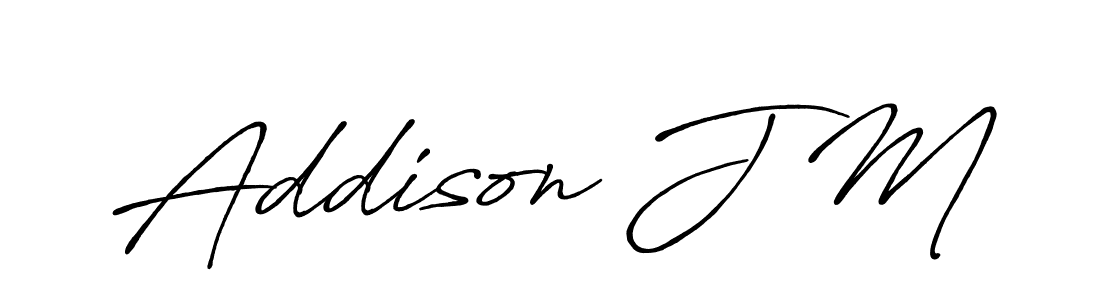 Antro_Vectra_Bolder is a professional signature style that is perfect for those who want to add a touch of class to their signature. It is also a great choice for those who want to make their signature more unique. Get Addison J M name to fancy signature for free. Addison J M signature style 7 images and pictures png