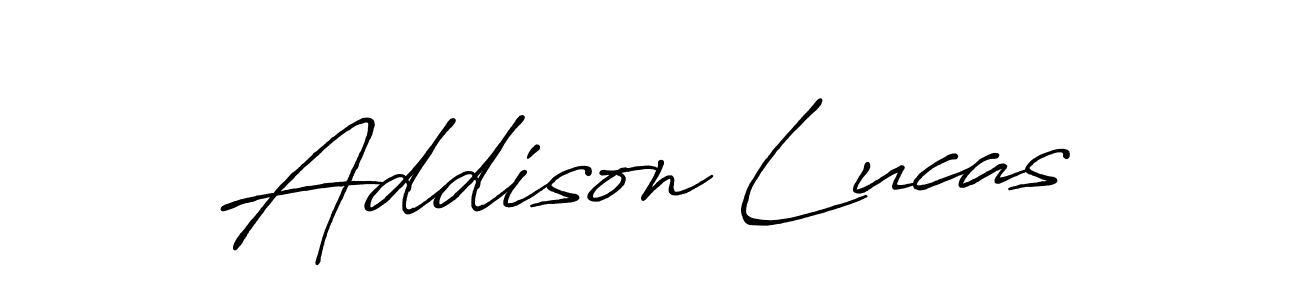 Create a beautiful signature design for name Addison Lucas. With this signature (Antro_Vectra_Bolder) fonts, you can make a handwritten signature for free. Addison Lucas signature style 7 images and pictures png