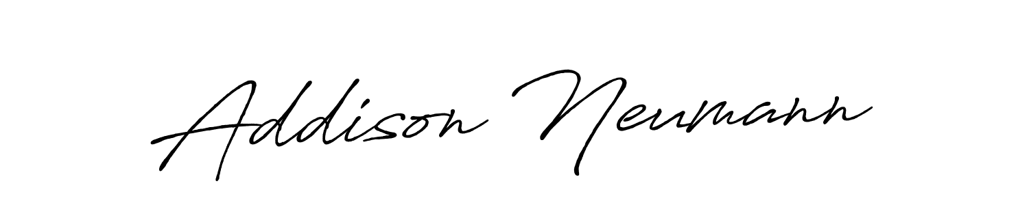 Create a beautiful signature design for name Addison Neumann. With this signature (Antro_Vectra_Bolder) fonts, you can make a handwritten signature for free. Addison Neumann signature style 7 images and pictures png