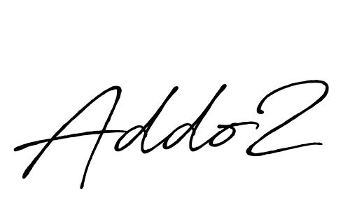 Design your own signature with our free online signature maker. With this signature software, you can create a handwritten (Antro_Vectra_Bolder) signature for name Addo2. Addo2 signature style 7 images and pictures png