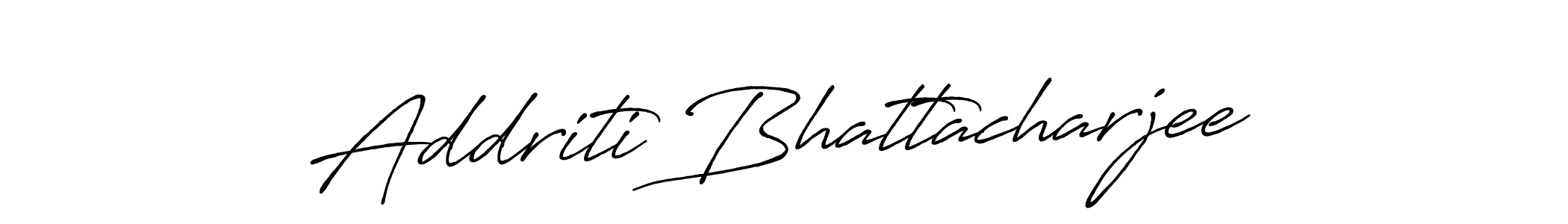 Create a beautiful signature design for name Addriti Bhattacharjee. With this signature (Antro_Vectra_Bolder) fonts, you can make a handwritten signature for free. Addriti Bhattacharjee signature style 7 images and pictures png