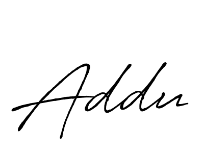 Addu stylish signature style. Best Handwritten Sign (Antro_Vectra_Bolder) for my name. Handwritten Signature Collection Ideas for my name Addu. Addu signature style 7 images and pictures png