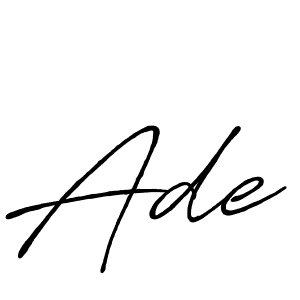 You should practise on your own different ways (Antro_Vectra_Bolder) to write your name (Ade) in signature. don't let someone else do it for you. Ade signature style 7 images and pictures png