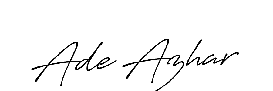 Also we have Ade Azhar name is the best signature style. Create professional handwritten signature collection using Antro_Vectra_Bolder autograph style. Ade Azhar signature style 7 images and pictures png