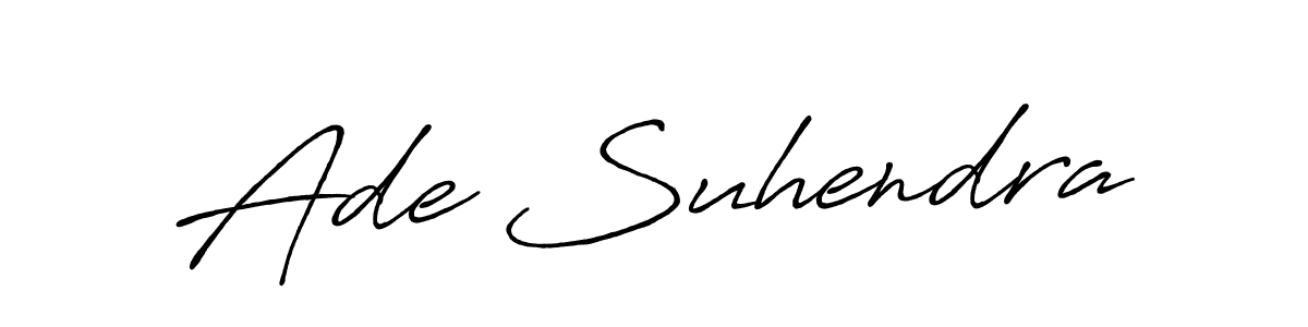 Design your own signature with our free online signature maker. With this signature software, you can create a handwritten (Antro_Vectra_Bolder) signature for name Ade Suhendra. Ade Suhendra signature style 7 images and pictures png