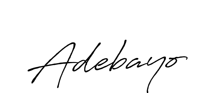 How to make Adebayo signature? Antro_Vectra_Bolder is a professional autograph style. Create handwritten signature for Adebayo name. Adebayo signature style 7 images and pictures png