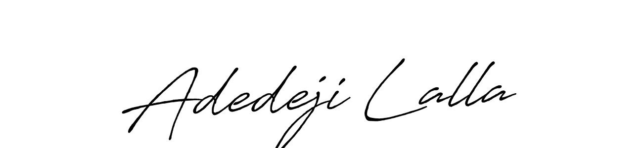 How to make Adedeji Lalla name signature. Use Antro_Vectra_Bolder style for creating short signs online. This is the latest handwritten sign. Adedeji Lalla signature style 7 images and pictures png