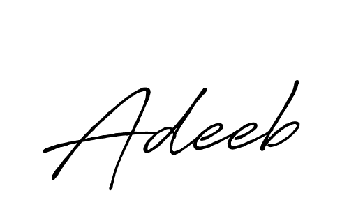 Make a beautiful signature design for name Adeeb. With this signature (Antro_Vectra_Bolder) style, you can create a handwritten signature for free. Adeeb signature style 7 images and pictures png