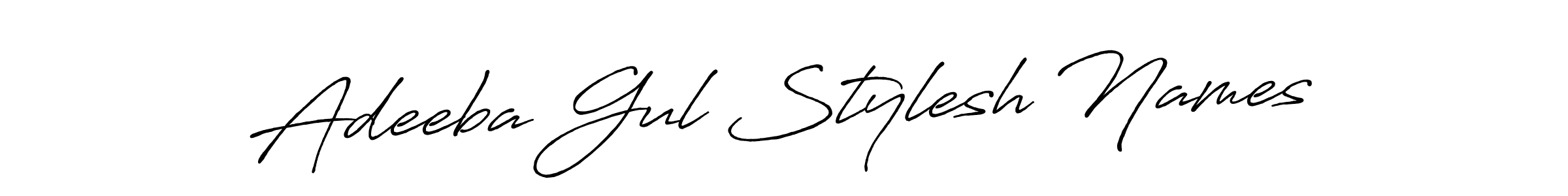 The best way (Antro_Vectra_Bolder) to make a short signature is to pick only two or three words in your name. The name Adeeba Gul Stylesh Names include a total of six letters. For converting this name. Adeeba Gul Stylesh Names signature style 7 images and pictures png