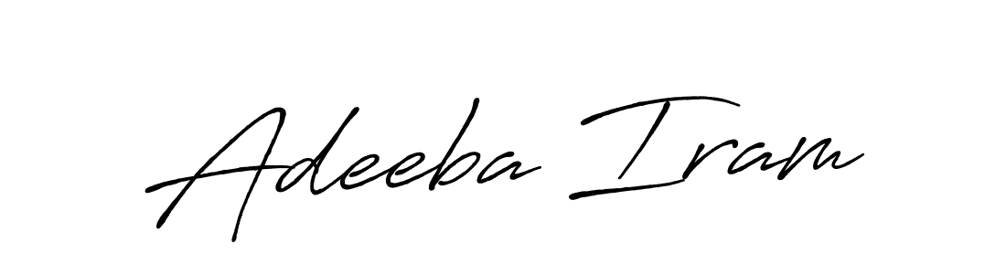 How to make Adeeba Iram name signature. Use Antro_Vectra_Bolder style for creating short signs online. This is the latest handwritten sign. Adeeba Iram signature style 7 images and pictures png