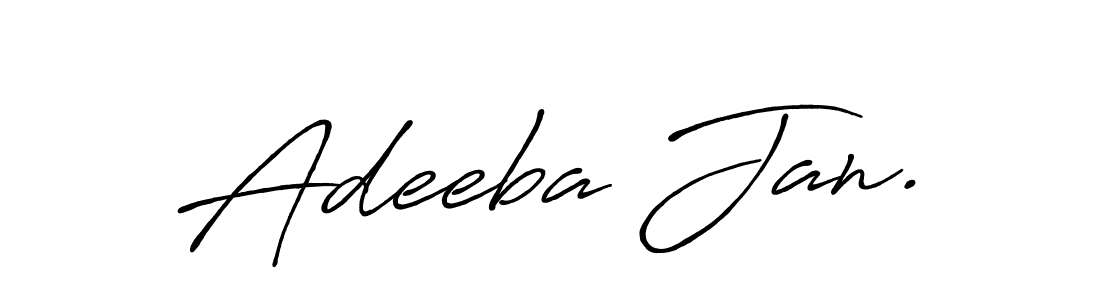 Use a signature maker to create a handwritten signature online. With this signature software, you can design (Antro_Vectra_Bolder) your own signature for name Adeeba Jan.. Adeeba Jan. signature style 7 images and pictures png