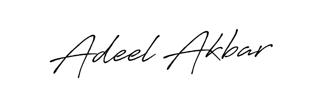 Make a beautiful signature design for name Adeel Akbar. With this signature (Antro_Vectra_Bolder) style, you can create a handwritten signature for free. Adeel Akbar signature style 7 images and pictures png