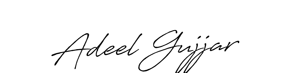 The best way (Antro_Vectra_Bolder) to make a short signature is to pick only two or three words in your name. The name Adeel Gujjar include a total of six letters. For converting this name. Adeel Gujjar signature style 7 images and pictures png