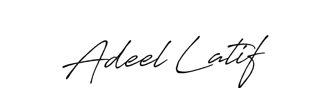 Create a beautiful signature design for name Adeel Latif. With this signature (Antro_Vectra_Bolder) fonts, you can make a handwritten signature for free. Adeel Latif signature style 7 images and pictures png