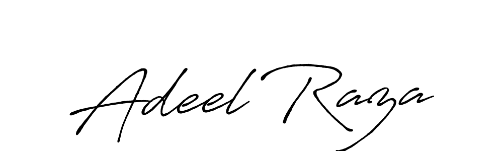 Make a beautiful signature design for name Adeel Raza. With this signature (Antro_Vectra_Bolder) style, you can create a handwritten signature for free. Adeel Raza signature style 7 images and pictures png
