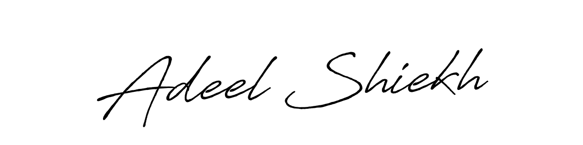 Make a beautiful signature design for name Adeel Shiekh. With this signature (Antro_Vectra_Bolder) style, you can create a handwritten signature for free. Adeel Shiekh signature style 7 images and pictures png