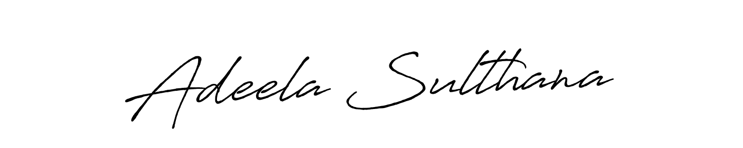 Adeela Sulthana stylish signature style. Best Handwritten Sign (Antro_Vectra_Bolder) for my name. Handwritten Signature Collection Ideas for my name Adeela Sulthana. Adeela Sulthana signature style 7 images and pictures png