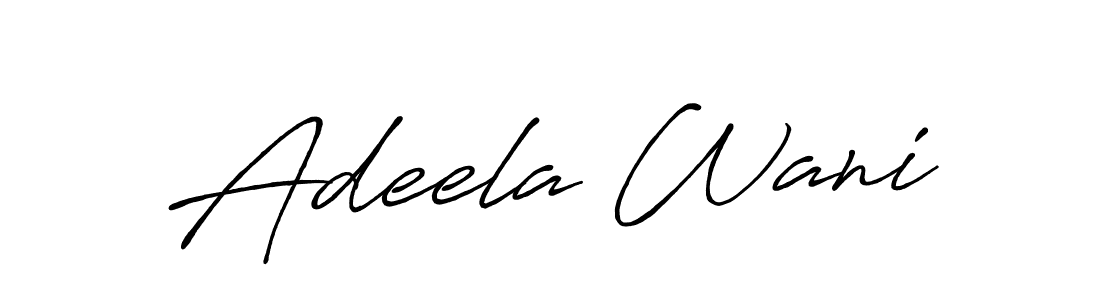 Make a beautiful signature design for name Adeela Wani. Use this online signature maker to create a handwritten signature for free. Adeela Wani signature style 7 images and pictures png