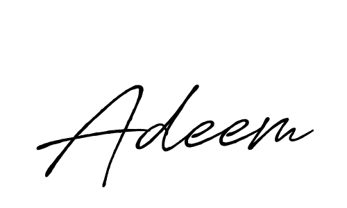 Use a signature maker to create a handwritten signature online. With this signature software, you can design (Antro_Vectra_Bolder) your own signature for name Adeem. Adeem signature style 7 images and pictures png