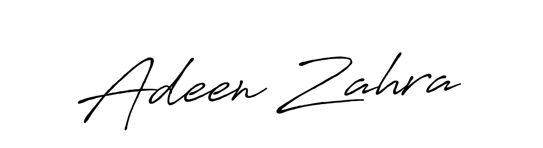 Also You can easily find your signature by using the search form. We will create Adeen Zahra name handwritten signature images for you free of cost using Antro_Vectra_Bolder sign style. Adeen Zahra signature style 7 images and pictures png