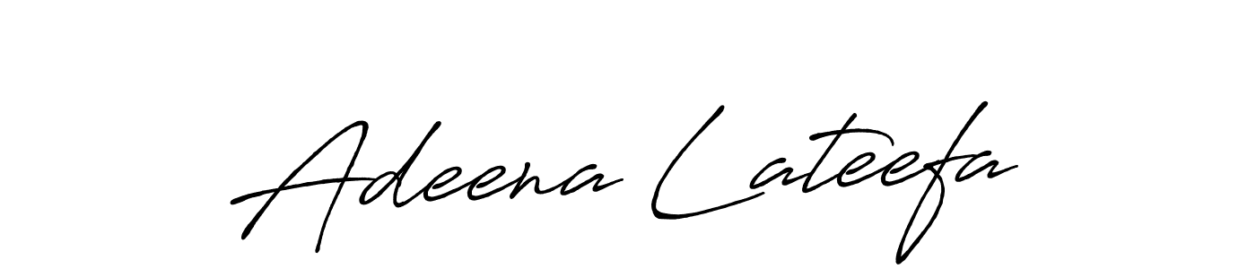 Adeena Lateefa stylish signature style. Best Handwritten Sign (Antro_Vectra_Bolder) for my name. Handwritten Signature Collection Ideas for my name Adeena Lateefa. Adeena Lateefa signature style 7 images and pictures png