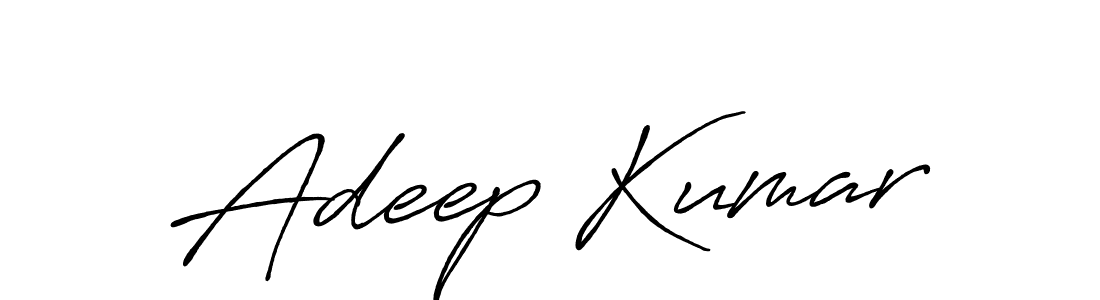 Create a beautiful signature design for name Adeep Kumar. With this signature (Antro_Vectra_Bolder) fonts, you can make a handwritten signature for free. Adeep Kumar signature style 7 images and pictures png