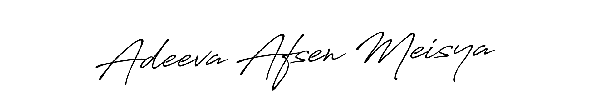 Create a beautiful signature design for name Adeeva Afsen Meisya. With this signature (Antro_Vectra_Bolder) fonts, you can make a handwritten signature for free. Adeeva Afsen Meisya signature style 7 images and pictures png