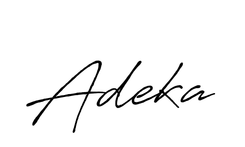 How to make Adeka name signature. Use Antro_Vectra_Bolder style for creating short signs online. This is the latest handwritten sign. Adeka signature style 7 images and pictures png