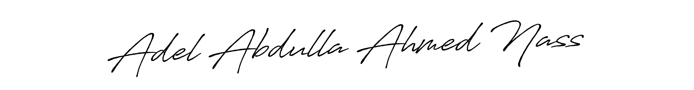 Create a beautiful signature design for name Adel Abdulla Ahmed Nass. With this signature (Antro_Vectra_Bolder) fonts, you can make a handwritten signature for free. Adel Abdulla Ahmed Nass signature style 7 images and pictures png