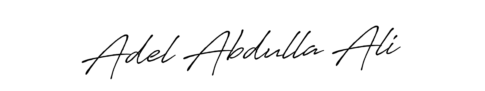 Antro_Vectra_Bolder is a professional signature style that is perfect for those who want to add a touch of class to their signature. It is also a great choice for those who want to make their signature more unique. Get Adel Abdulla Ali name to fancy signature for free. Adel Abdulla Ali signature style 7 images and pictures png