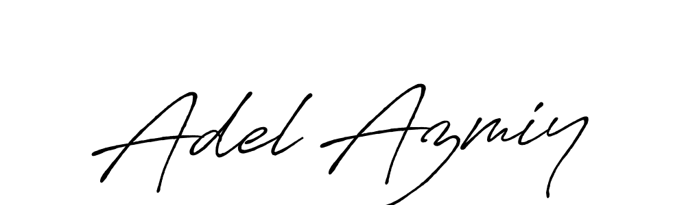 Create a beautiful signature design for name Adel Azmiy. With this signature (Antro_Vectra_Bolder) fonts, you can make a handwritten signature for free. Adel Azmiy signature style 7 images and pictures png
