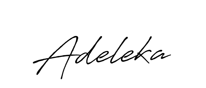 Create a beautiful signature design for name Adeleka. With this signature (Antro_Vectra_Bolder) fonts, you can make a handwritten signature for free. Adeleka signature style 7 images and pictures png