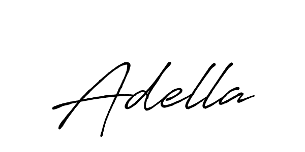 You should practise on your own different ways (Antro_Vectra_Bolder) to write your name (Adella) in signature. don't let someone else do it for you. Adella signature style 7 images and pictures png