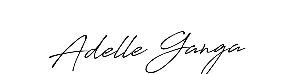 Also You can easily find your signature by using the search form. We will create Adelle Ganga name handwritten signature images for you free of cost using Antro_Vectra_Bolder sign style. Adelle Ganga signature style 7 images and pictures png