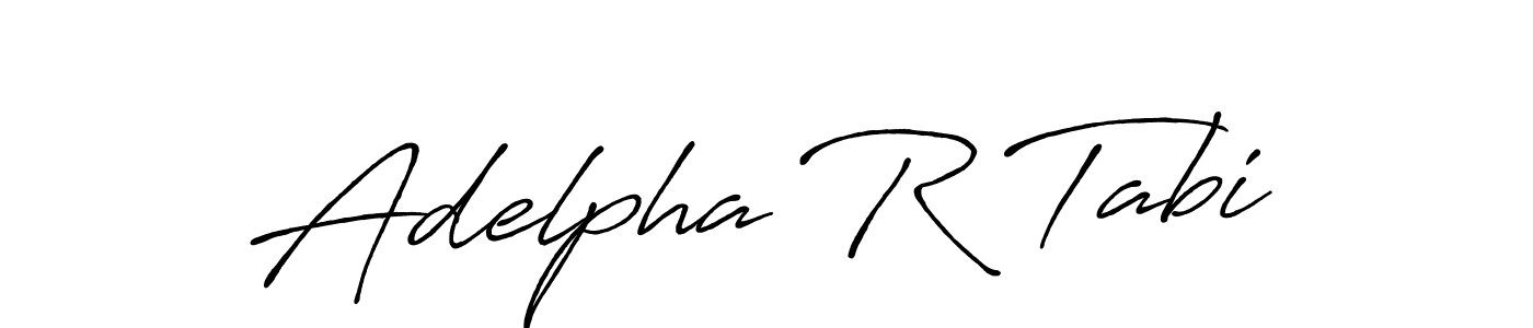 Create a beautiful signature design for name Adelpha R Tabi. With this signature (Antro_Vectra_Bolder) fonts, you can make a handwritten signature for free. Adelpha R Tabi signature style 7 images and pictures png