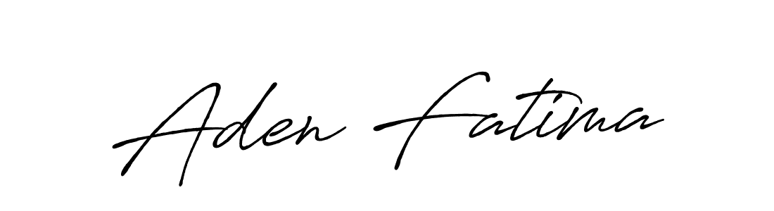 How to make Aden Fatima name signature. Use Antro_Vectra_Bolder style for creating short signs online. This is the latest handwritten sign. Aden Fatima signature style 7 images and pictures png