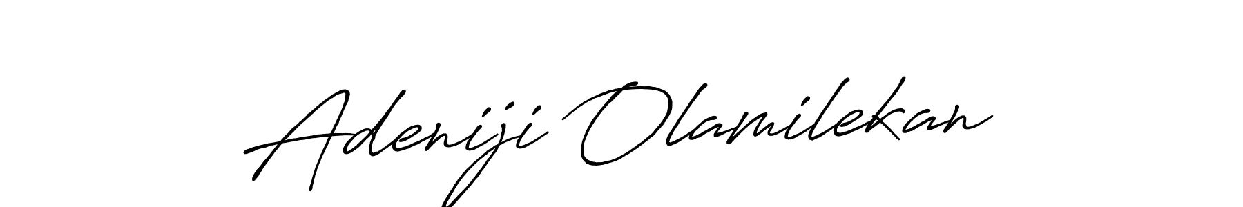 Create a beautiful signature design for name Adeniji Olamilekan. With this signature (Antro_Vectra_Bolder) fonts, you can make a handwritten signature for free. Adeniji Olamilekan signature style 7 images and pictures png