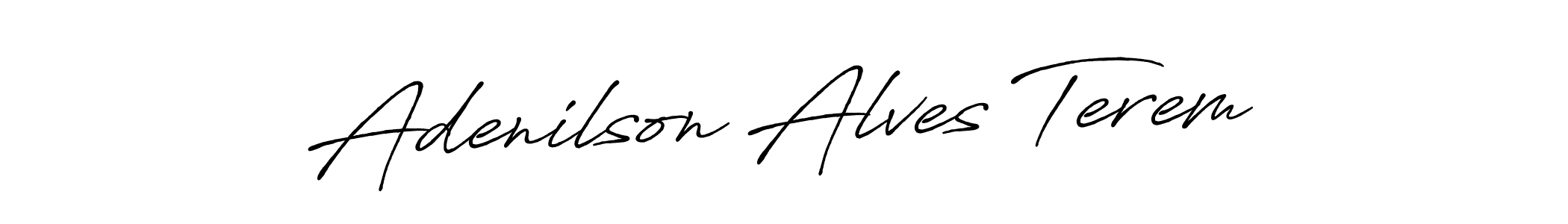 Create a beautiful signature design for name Adenilson Alves Terem. With this signature (Antro_Vectra_Bolder) fonts, you can make a handwritten signature for free. Adenilson Alves Terem signature style 7 images and pictures png