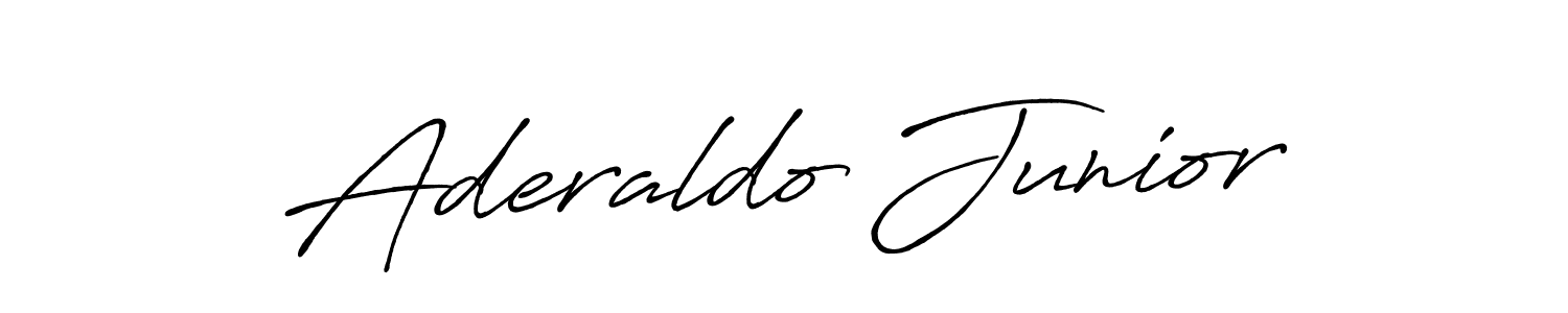 It looks lik you need a new signature style for name Aderaldo Junior. Design unique handwritten (Antro_Vectra_Bolder) signature with our free signature maker in just a few clicks. Aderaldo Junior signature style 7 images and pictures png