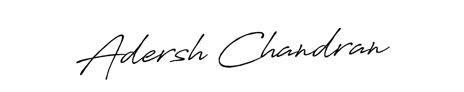Also we have Adersh Chandran name is the best signature style. Create professional handwritten signature collection using Antro_Vectra_Bolder autograph style. Adersh Chandran signature style 7 images and pictures png