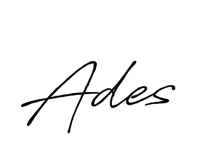 How to make Ades name signature. Use Antro_Vectra_Bolder style for creating short signs online. This is the latest handwritten sign. Ades signature style 7 images and pictures png