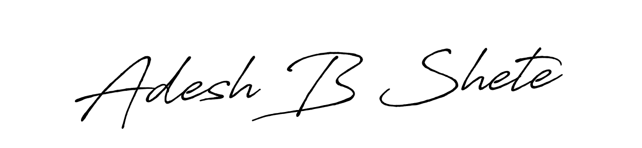 Similarly Antro_Vectra_Bolder is the best handwritten signature design. Signature creator online .You can use it as an online autograph creator for name Adesh B Shete. Adesh B Shete signature style 7 images and pictures png